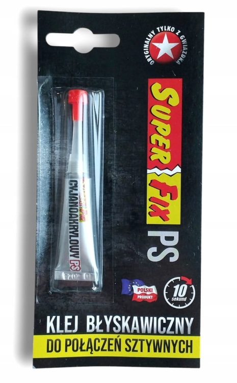 Klej cyjanoakrylowy SUPER FIX PS 2g – szybkie i trwałe połączenia