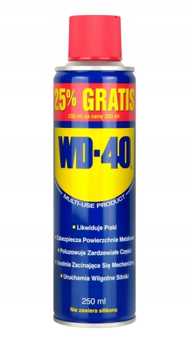 WD-40 250 ml – wielofunkcyjny preparat smarujący i antykorozyjny