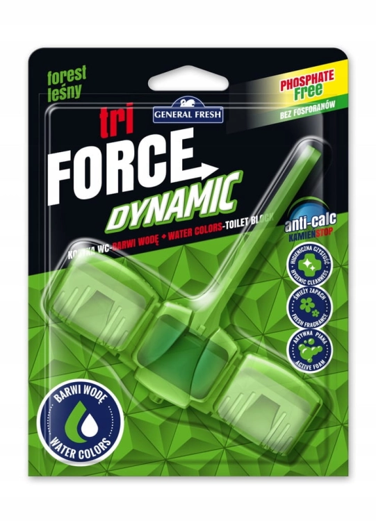 General Fresh Kostka do WC Tri-Force 45g Leśna Zielona Woda