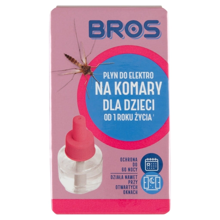 BROS Płyn do elektrofumigatora na komary 60 nocy od 1 roku