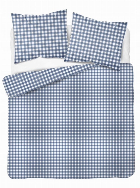Pościel bawełniana ASTI 220x200 + 2x70x80 krata zamek Oeko-Tex