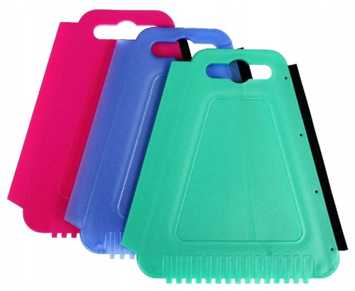 Skrobaczka trójkątna do szyb 12x11 cm z gumą – lód i szron