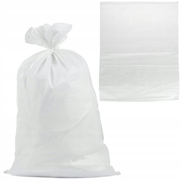 Worek polipropylenowy 65x105 cm biały – wytrzymały i przewiewny