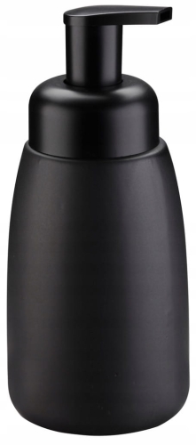 Dozownik do mydła ALBANO czarny 350 ml – ceramika, matowy design