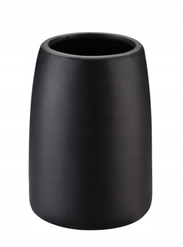 Kubek łazienkowy ALBANO czarny 350 ml – ceramika, ALSEA
