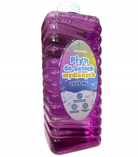 Spokey płyn do baniek mydlanych 1000 ml – bezzapachowy, wydajny