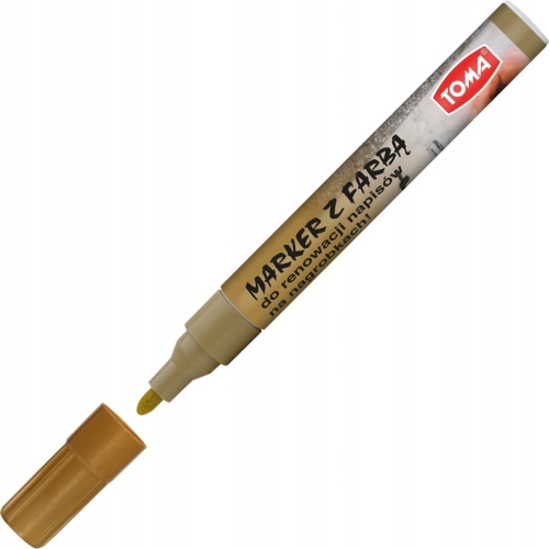 Marker do renowacji napisów na nagrobkach Toma – złoty, wodoodporny