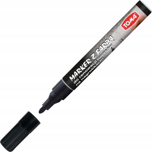 Marker do renowacji napisów na nagrobkach Toma – czarny, wodoodporny