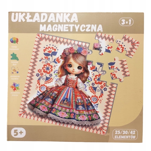 Układanka magnetyczna 3w1 dla dzieci 3+ – kreatywna zabawa i nauka