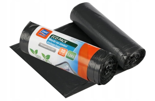 Worki na śmieci Eko Pack Ravi 120L – mocne worki LDPE, 10 sztuk