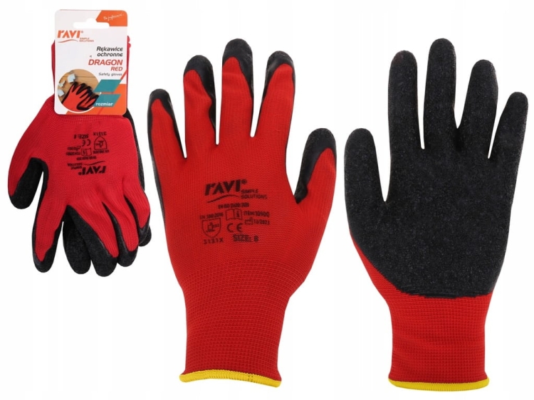 Rękawice ochronne Dragon Red rozmiar 10/XL – mocne i wygodne robocze