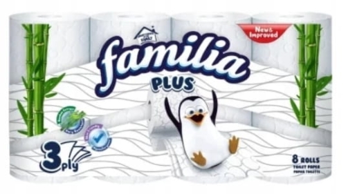 Familia Plus Papier toaletowy 8 rolek – 3-warstwowy, miękki i pachnący