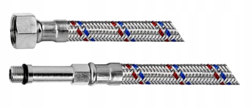 Wężyk elastyczny w oplocie do baterii Hydroland 3/8"xM10 długość 60 cm