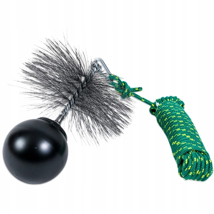 Zestaw kominiarski 10m 1,8kg fi 175mm kula lina szczotka do czyszczenia