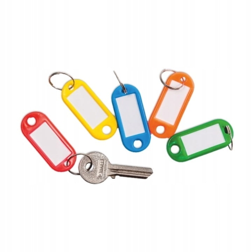 Zawieszka do kluczy jednostronna 53x22 mm z kółkiem metalowym