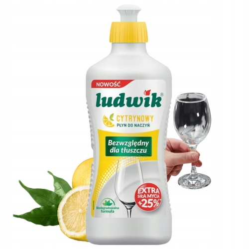 Ludwik cytrynowy płyn do mycia naczyń 0,45L – skuteczny i delikatny