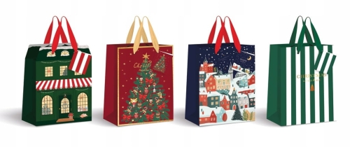 Torba prezentowa Interdruk TOY SHOP 33×46×13 cm – świąteczny mix wzorów