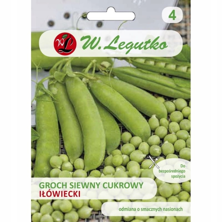 Groch cukrowy Iłówiecki 40 g – słodkie, bezwłókniste strąki