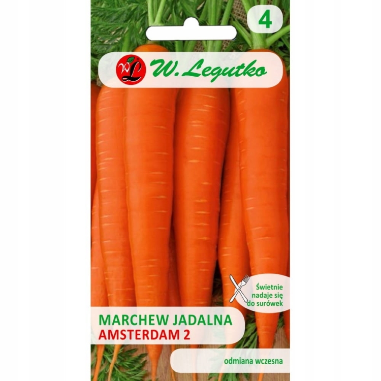 Marchew jadalna Amsterdam 2 6 g – wczesna i słodka odmiana
