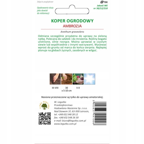 Koper ogrodowy Ambrozja 5 g – aromatyczna odmiana W. Legutko