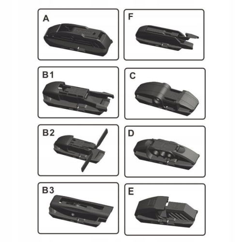 Wycieraczka hybrydowa INTEGRALE 530 mm – 8 adapterów, bez smug