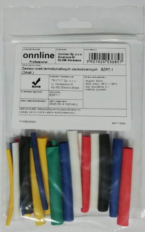 Zestaw rurek termokurczliwych RTS 24 szt.