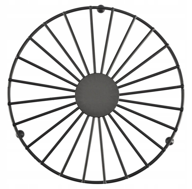 Podstawka pod naczynia loft czarna 20 cm – okrągła, metalowa