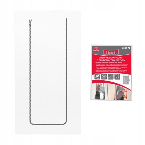 Drzwi przeciwpyłowe 112×220 cm – z zamkiem, do ochrony przed kurzem