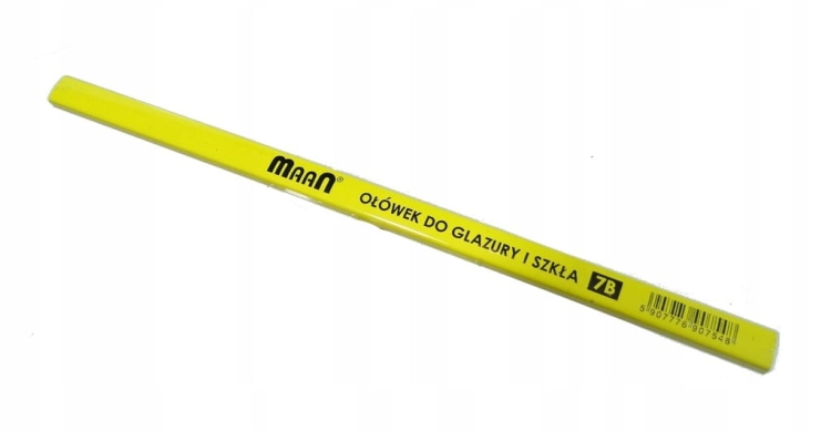 Ołówek do szkła i glazury 24 cm – do płytek i powierzchni gładkich - 3szt.
