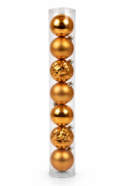 Bombki choinkowe miedziane 3 cm - zestaw 10 szt. tuba