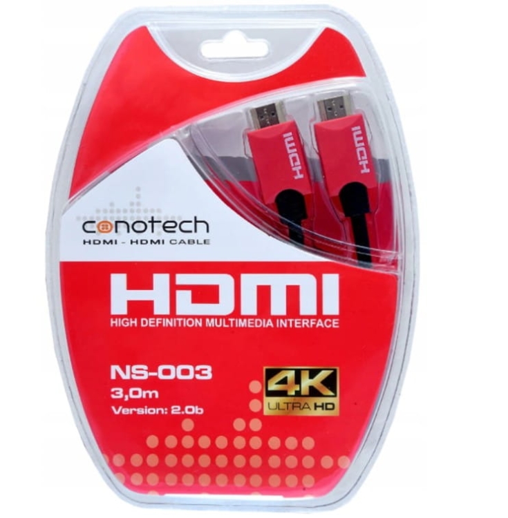 Kabel HDMI 4K High Speed + Ethernet 3 m CONOTECH