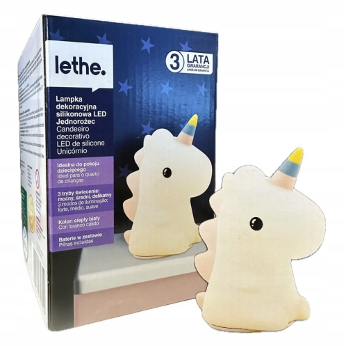 LAMPKA DEKORACYJNA SILIKONOWA LED JEDNOROŻEC