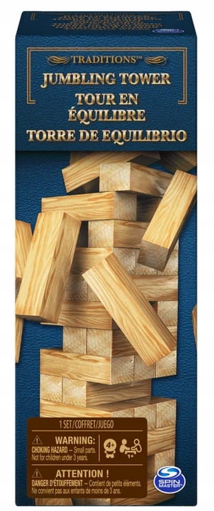 Spin Master Jumbling Tower DREWNIANA TAŃCZĄCA WIEŻA - 39 elementów