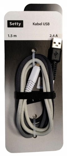 Kabel Setty USB - Apple Lightning 1,5 m wielokolorowy