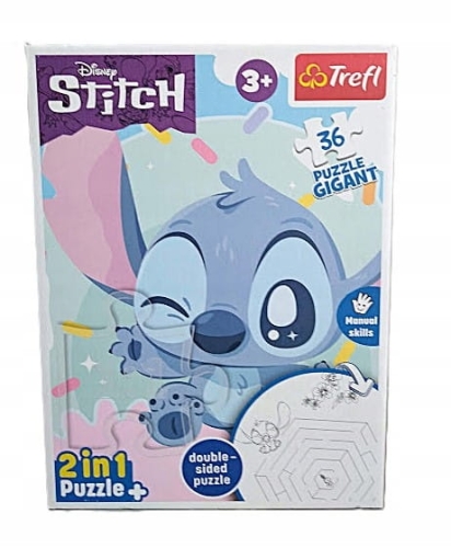 Puzzle TREFL 36 GIGANT 48x67 cm - STITCH - 2w1 !