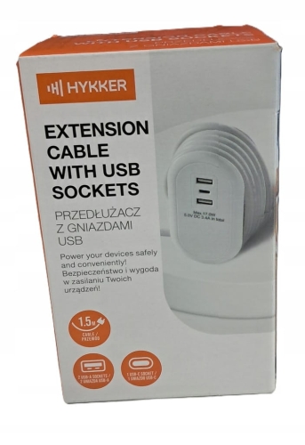 Przedłużacz z gniazdami USB