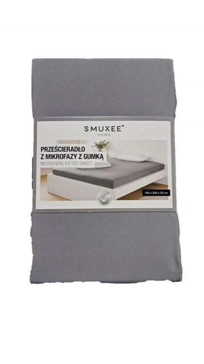 Prześcieradło z gumką Smukee poliester 160 x 200 cm