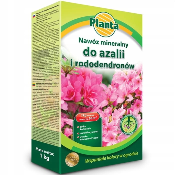 Nawóz wieloskładnikowy dorododendronów Planta granulat 1 kg 1 l