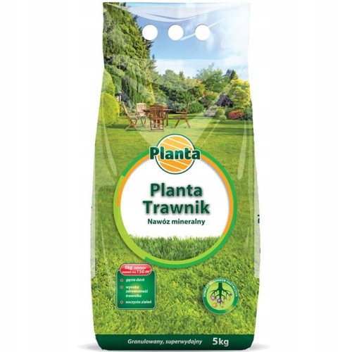 Nawóz do trawników wieloskładnikowy Planta granulat 5 kg