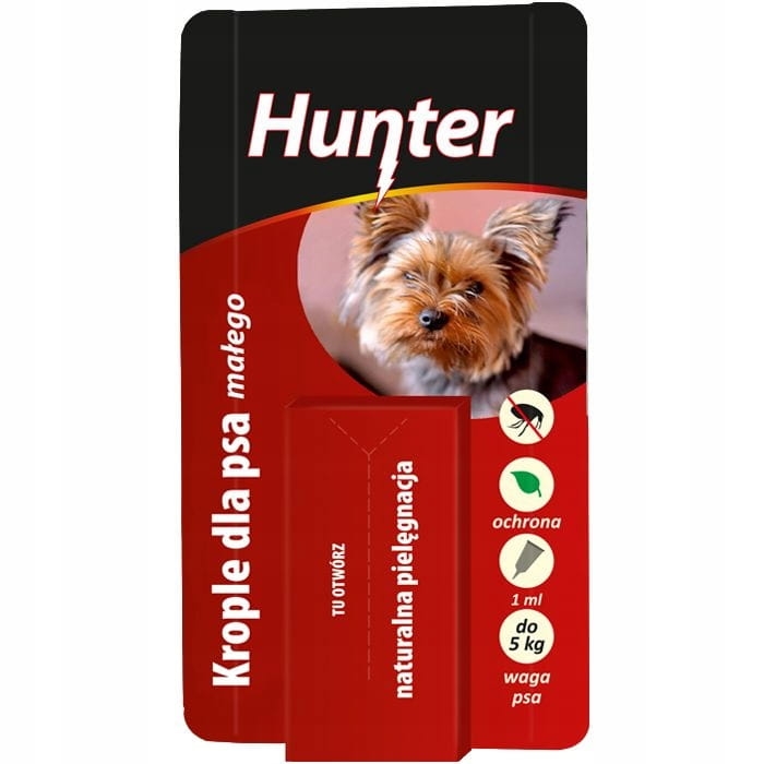 Krople przeciw pchłom dla małego psa Hunter