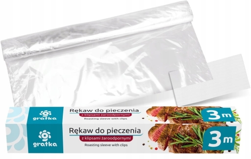 GRATKA Rękaw do pieczenia z klipsami 3mx29cm RAVI