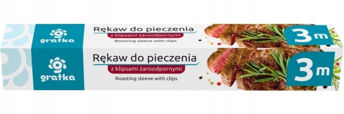 GRATKA Rękaw do pieczenia z klipsami 3mx29cm RAVI