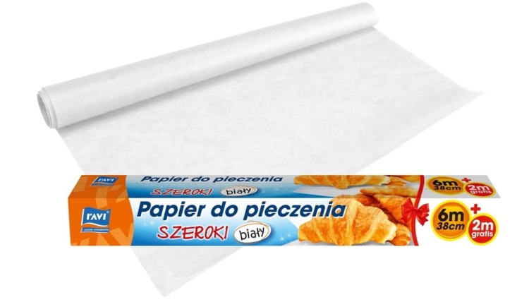 Papier do pieczenia Ravi 800 cm x 38 cm biały