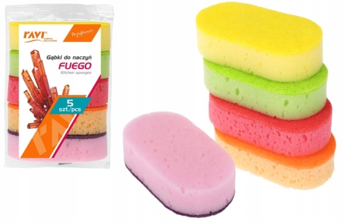 Zmywak kuchenny ostry, profilowany Ravi 5 szt.