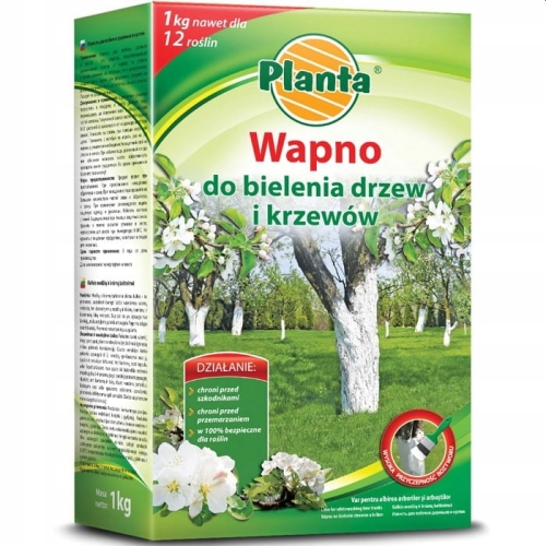 Nawóz wapno Planta proszek 1 kg wapno do bielenia drzewek