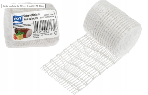 Siatka do wędzenia szynki mięsa wędlin 12,5cm 5m