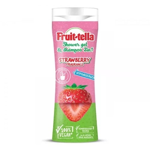 Fruit-tella żel i szampon do włosów 300 ml truskawka