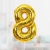 Balon foliowy cyfra 8 złota urodziny 82cm