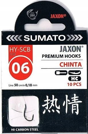 Haczyki z przyponem SUMATO rozmiar 6 - 10szt JAXON