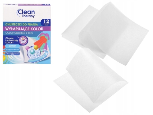 Chusteczki do prania wyłapujące kolor clean therapy 12szt